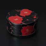 Carved Lacquer Food Box “Crimson Mountain Camellia”