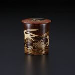 Bamboo Tea Container With Design of Chikubu Island
