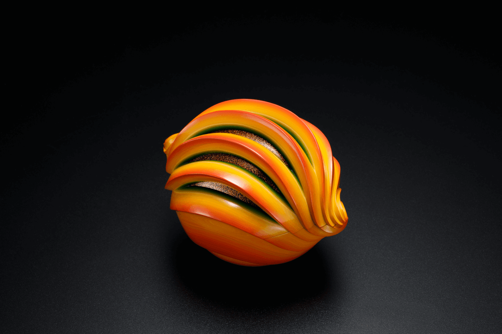 Carved Lacquer Box “Lemon Fruit”